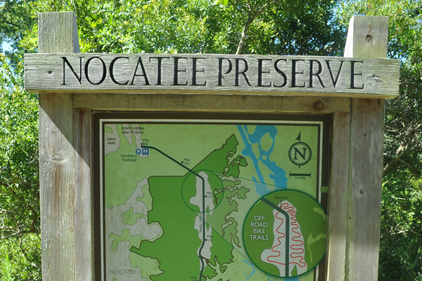 Nocatee Preserve trailhead sign