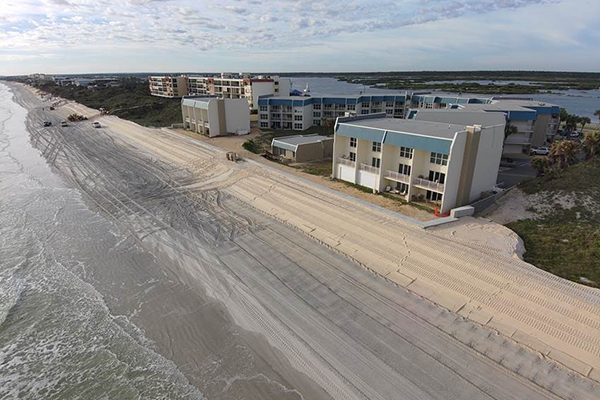 aerial view of FEMA coastal project coastline