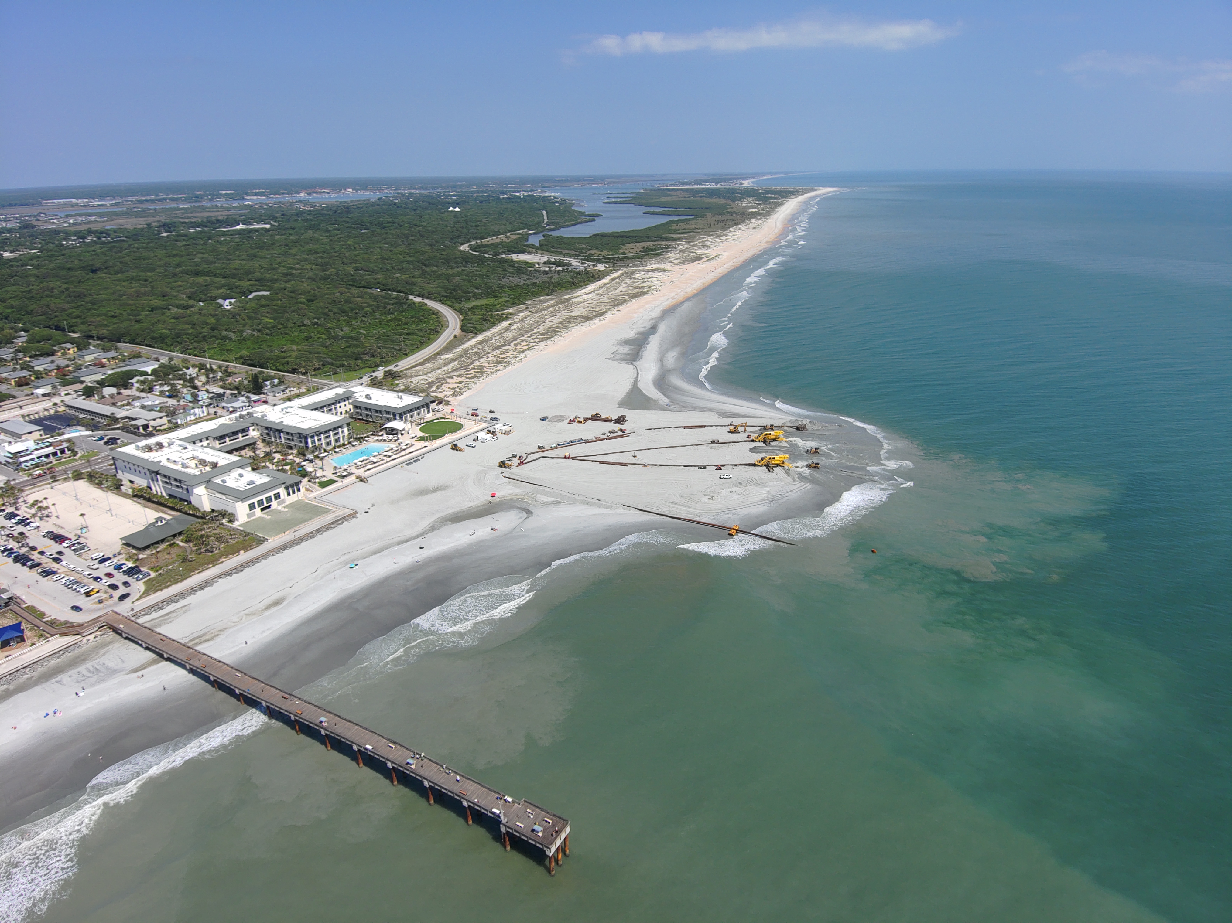 View looking North at the St. Augustine Beach Shore Protection Project.