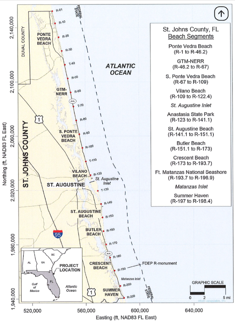 Map of the project area for the Coastal Management Plan project.