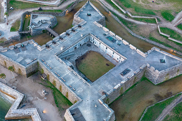 aerial view of Castillo de San Marco National Monument