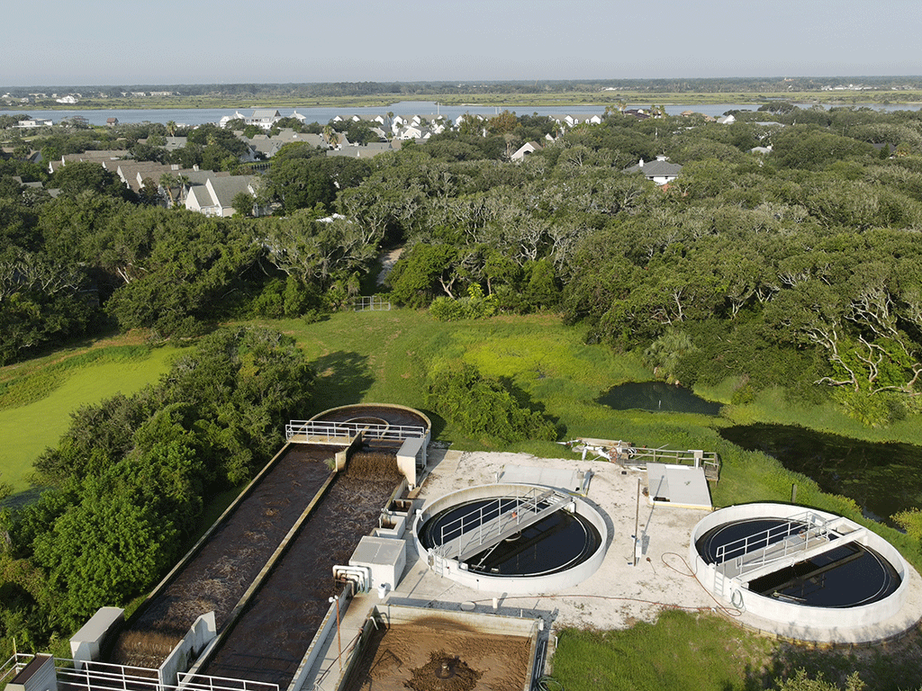 North Beach utilities aerial view