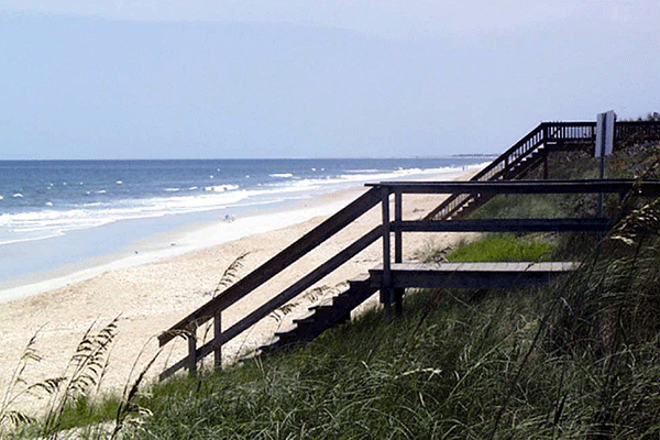 beach walkway with stairs