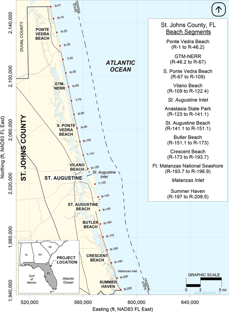 Map of the project area for the Coastal Management Plan project.