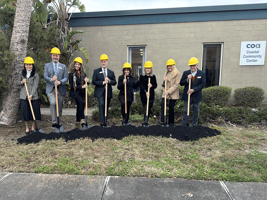 Commissioner Joseph, County Administrator Joy Andrews, and others at the COA Coastal Community Center COA groundbreaking.