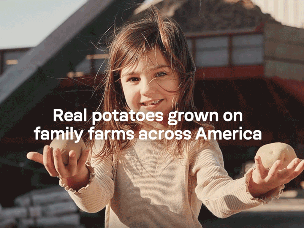 Real potatoes grown on family farms across America.