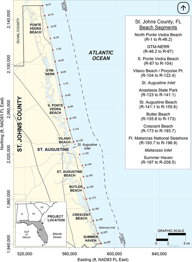 Map of the project area for the Coastal Management Plan project.