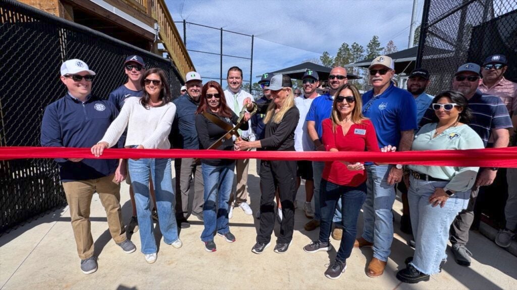 St. Johns County Commissioners cut the ribbon at the Mill Creek Park grand opening.